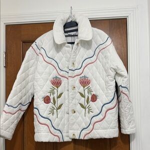 Floral Embroidered Quilted Jacket